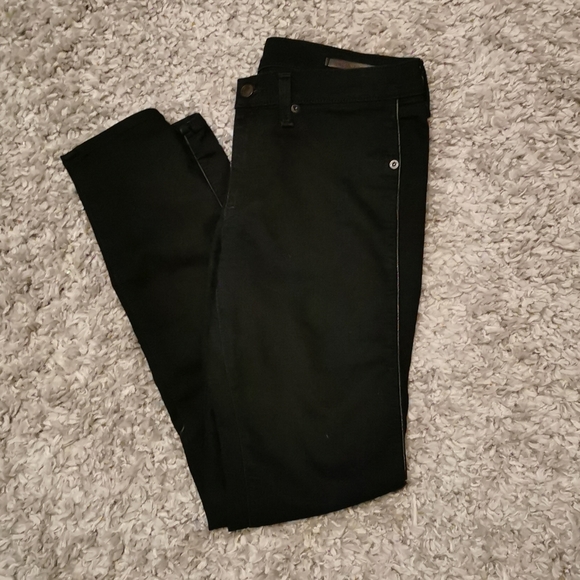 rag & bone Denim - RAG & BONE Skinny Jean with Lamb leather piping